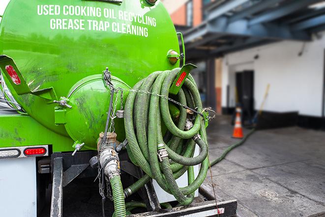 industrial grease trap pumping services in action in Farmington
